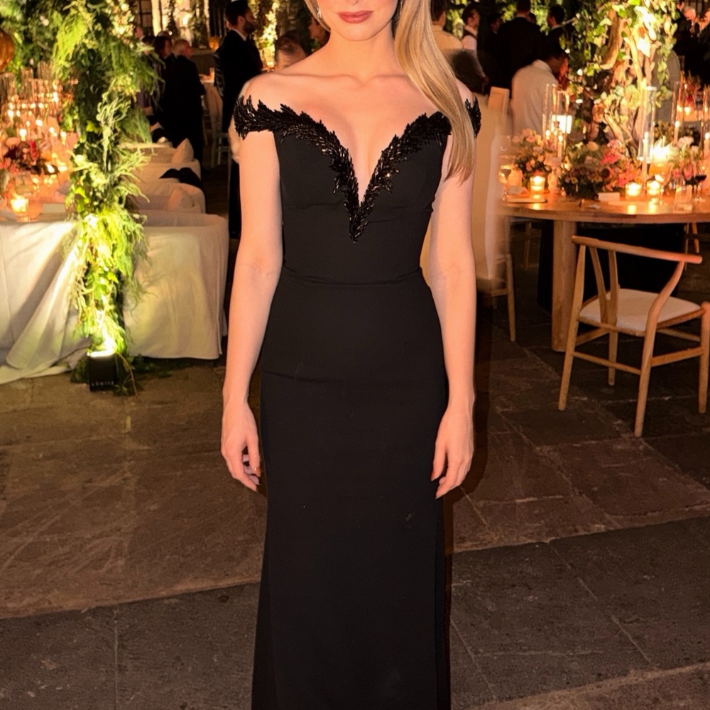Elegant Black Off-Shoulder Dress